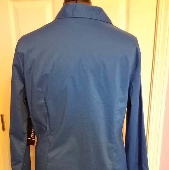 French Blue Collared Button Down - Picture 3 of 5